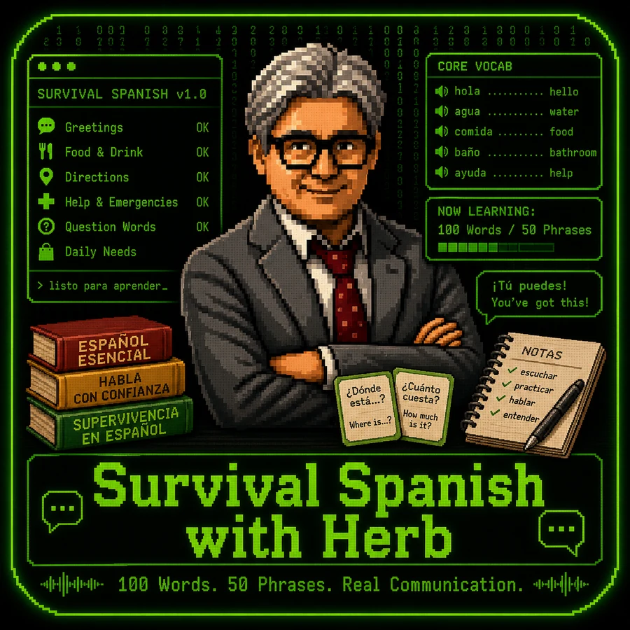 Survival Spanish with Herb companion app preview